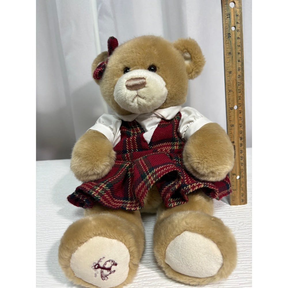 Brooks Brothers GUND Teddy Bear Plush Plaid Dress Bow Golden Fleece Logo S0044 - Picture 4 of 8